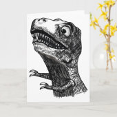 T-Rex Rage Meme - Wenskaart Kaart (Gele Bloem)