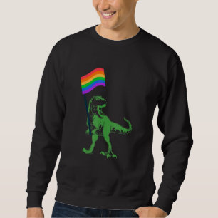 T Rex Rainbow Flag Lgbtq Pride Lgbt Gay Transgende Trui