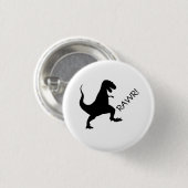 T Rex rawr. Knoop Ronde Button 3,2 Cm (Voorkant /achterkant)
