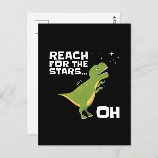 T-Rex Reach voor de Stars Funny Short Arms Briefkaart (Voorkant / Achterkant)