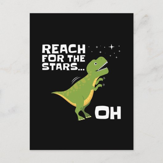 T-Rex Reach voor de Stars Funny Short Arms Briefkaart (Voorkant)