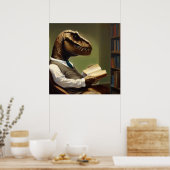 T Rex Reading Poster (Keuken)