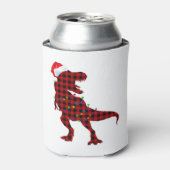 T Rex Red Pset Buffalo Dinosaur kerstpyjama Blikjeskoeler (Blikje Voorkant)