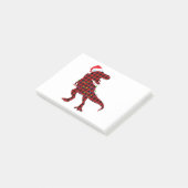 T Rex Red Pset Buffalo Dinosaur kerstpyjama Post-it® Notes (Schuin)