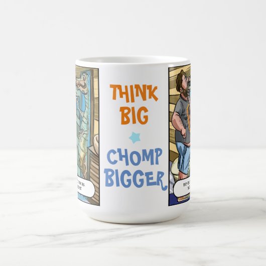 T-Rex Reflectie: Denk Grote Chomp Groter Koffiemok (Center)