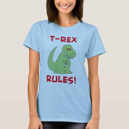 T-REX-REGELS DINOSAUR T-SHIRT (Voorkant)