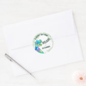 T-Rex Roar Dinosaurus Verjaardagsfeest Ronde Sticker (Envelop)