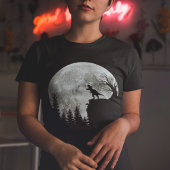 t-rex roar op bergachtige maan t-shirt