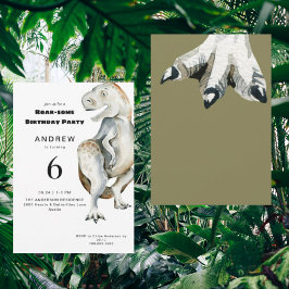 T-Rex Roar-some verjaardagsfeestje uitnodiging