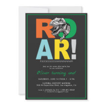 T-Rex-roar | Uitnodiging Dinosaur Birthday