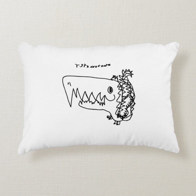 T-Rex Roars in Style | Whimsical Throw Pillow Accent Kussen (Voorkant)