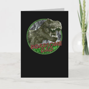 T-rex Roarsome Dad Retro Kaart