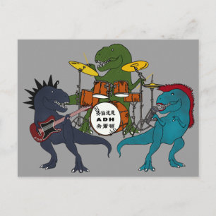 T-Rex Rock band Briefkaart