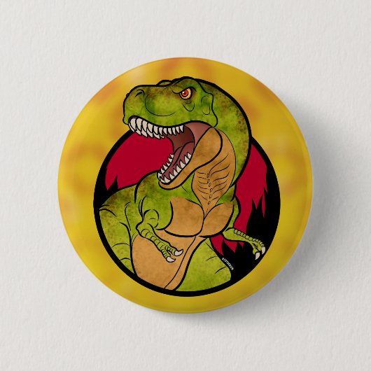 T-Rex rode achtergrond Ronde Button 5,7 Cm (Voorkant)