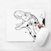 T-Rex (rood en zwart) Muismat (Met muis)