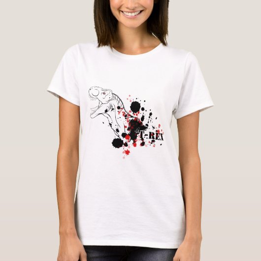 T-Rex (rood en zwart) T-shirt (Voorkant)