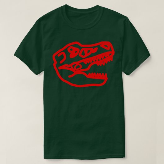 T rex rood t-shirt (Design voorkant)