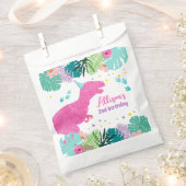 T-Rex Roze Dinosaurus Meisje Dino Prehistorische V Bedankzakje (Geknipt)