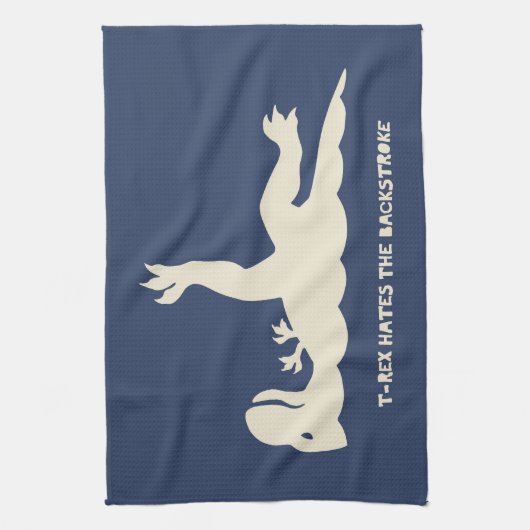 T-Rex-rugslag Theedoek (Verticaal)