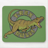 T-Rex Rules Mousepad Muismat (Voorkant)