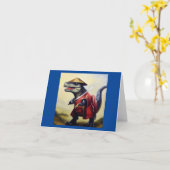 T Rex Samurai Kaart (Gele Bloem)