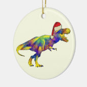 T. rex Santa Funny Dinosaur Keramisch Ornament (Links)