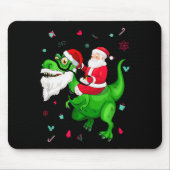 T-rex Santa Ride Funny Ugly Christmas Toddler_kids Muismat (Voorkant)