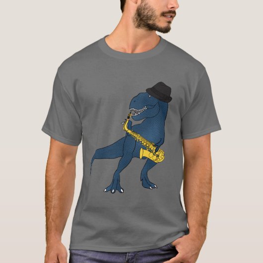 T-Rex saxofone T-shirt (Voorkant)