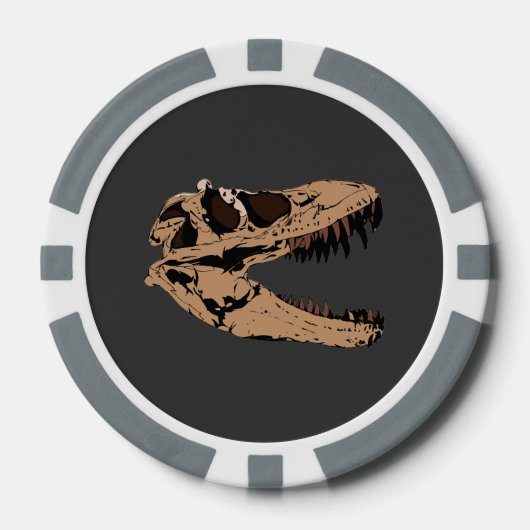 T-Rex schedel Pokerchips (Voorkant)