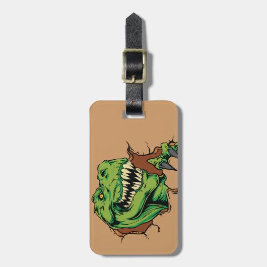 T Rex Scheurt Bagagelabel (Voorkant verticaal)