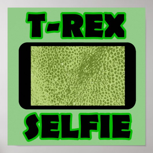 T-Rex Selfie Short Arms Funny Dinosaur Poster Sign (Voorkant)