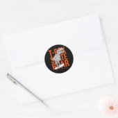 T-rex Skate Brul Grappige Schets Tekening Dinosaur Ronde Sticker (Envelop)