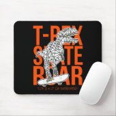 T-rex Skate Roar Grappige Schets Tekening Dinosaur Muismat (Met muis)