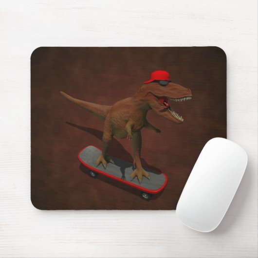 T Rex Skateboarding Muismat (Met muis)