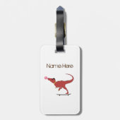 T-rex-skater Bagagelabel (Achterkant verticaal)