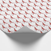 T-rex-skater Cadeaupapier (Hoek)