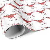 T-rex-skater Cadeaupapier (Rol Hoek)