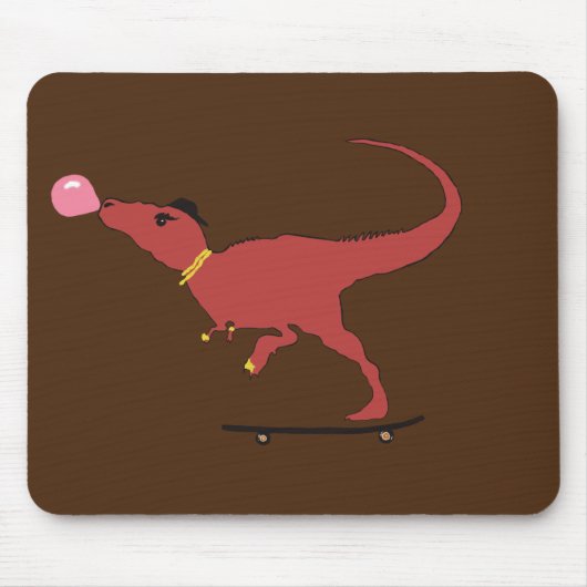 T-rex-skater Muismat (Voorkant)
