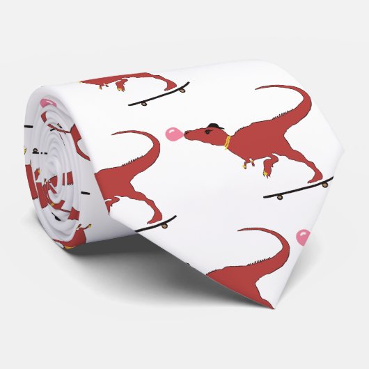 T-rex-skater Stropdas (Opgerold)