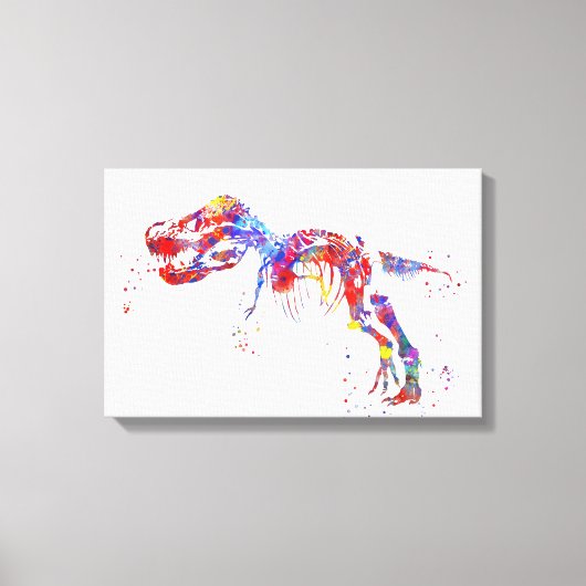 T Rex skelet Canvas Afdruk (Voorkant)