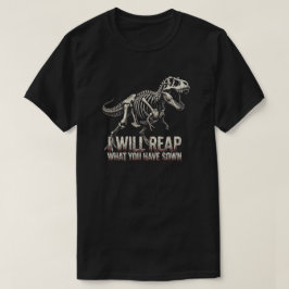 T-Rex Skelet Donkere Fantasy T-Shirt