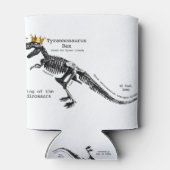 T Rex skelet koning van de dinosauriërs Blikjeskoeler (Achterkant)