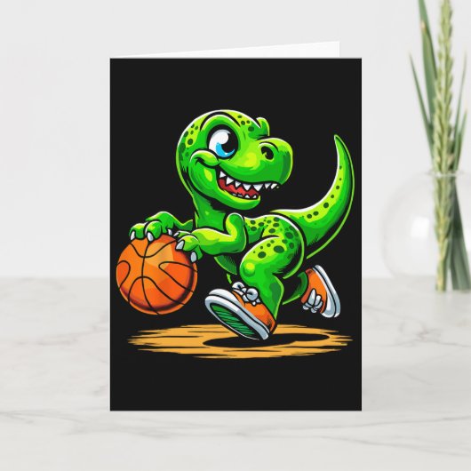 T-rex Skelet Speler Dinosaurus  Kaart (Voorkant)