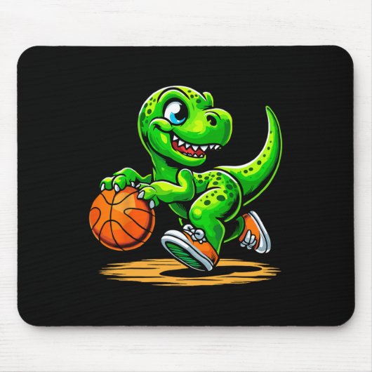 T-rex Skelet Speler Dinosaurus  Muismat (Voorkant)