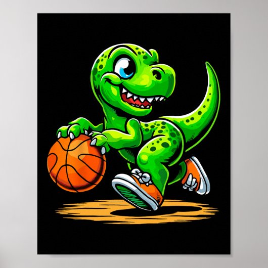 T-rex Skelet Speler Dinosaurus Poster (Voorkant)