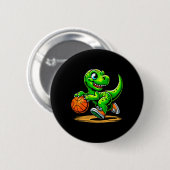 T-rex Skelet Speler Dinosaurus  Ronde Button 5,7 Cm (Voorkant /achterkant)