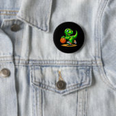 T-rex Skelet Speler Dinosaurus  Ronde Button 5,7 Cm (In situ)