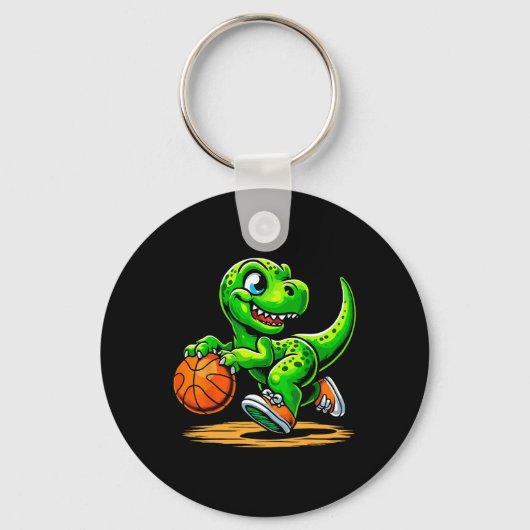 T-rex Skelet Speler Dinosaurus  Sleutelhanger (Voorkant)