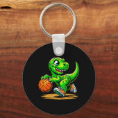 T-rex Skelet Speler Dinosaurus  Sleutelhanger (Voorkant)