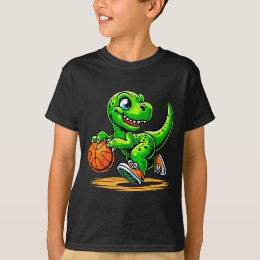 T-rex Skelet Speler Dinosaurus T-shirt (Voorkant)